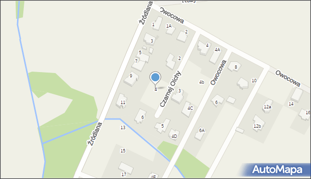 Laszczki, Czarnej Olchy, 4, mapa Laszczki