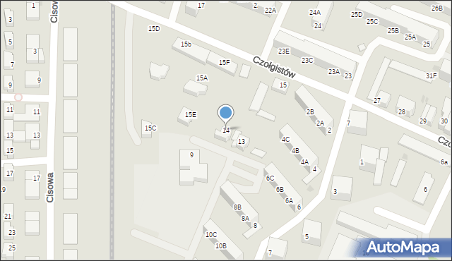 Lębork, Czołgistów, 14, mapa Lębork