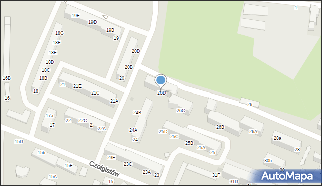 Lębork, Czołgistów, 26D, mapa Lębork