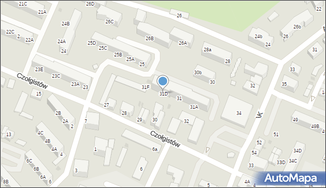 Lębork, Czołgistów, 31D, mapa Lębork