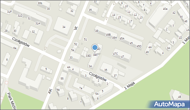 Lębork, Czołgistów, 34C, mapa Lębork