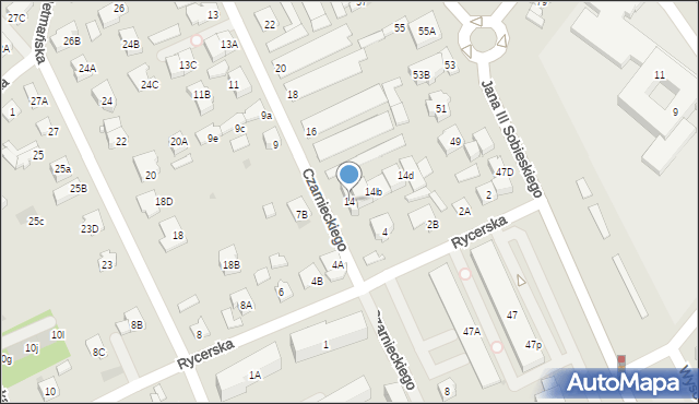 Legionowo, Czarnieckiego Stefana, hetm., 14, mapa Legionowo