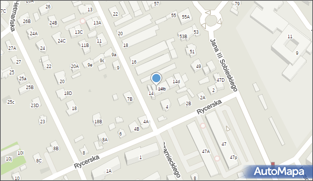 Legionowo, Czarnieckiego Stefana, hetm., 14a, mapa Legionowo