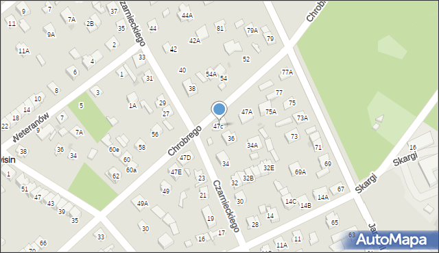 Legionowo, Czarnieckiego Stefana, hetm., 36A, mapa Legionowo