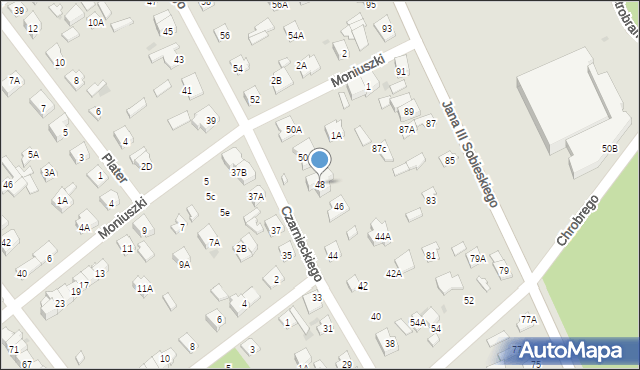 Legionowo, Czarnieckiego Stefana, hetm., 48, mapa Legionowo