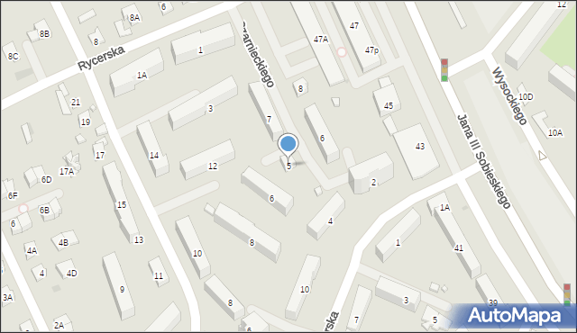 Legionowo, Czarnieckiego Stefana, hetm., 5, mapa Legionowo