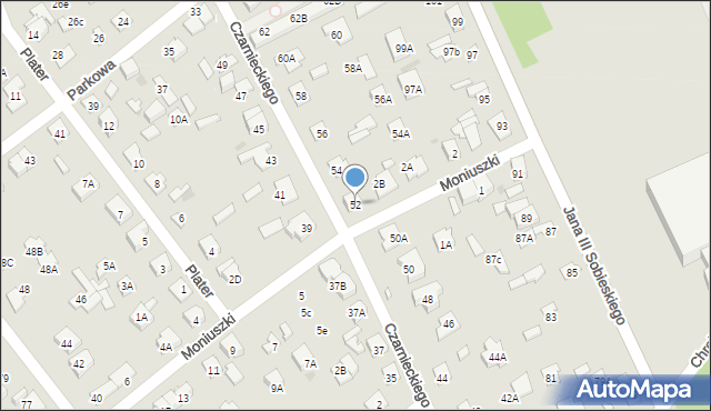 Legionowo, Czarnieckiego Stefana, hetm., 52, mapa Legionowo