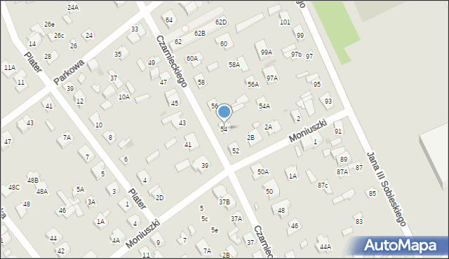 Legionowo, Czarnieckiego Stefana, hetm., 54, mapa Legionowo