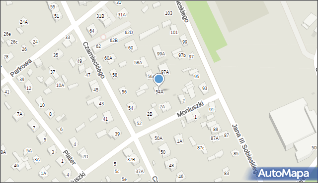 Legionowo, Czarnieckiego Stefana, hetm., 54A, mapa Legionowo