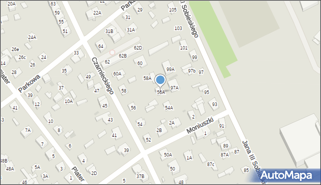 Legionowo, Czarnieckiego Stefana, hetm., 56A, mapa Legionowo