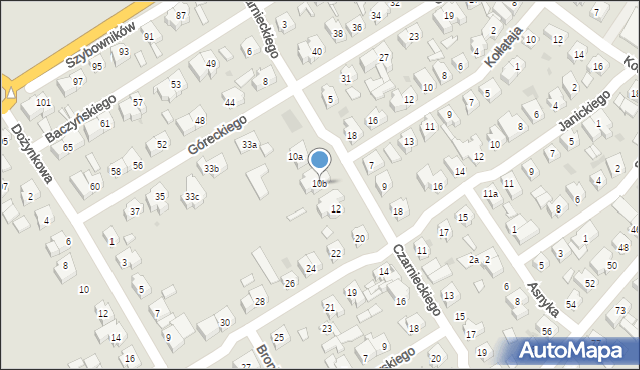 Leszno, Czarnieckiego Stefana, hetm., 10b, mapa Leszno