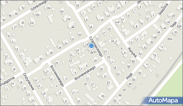 Leszno, Czarnieckiego Stefana, hetm., 16, mapa Leszno