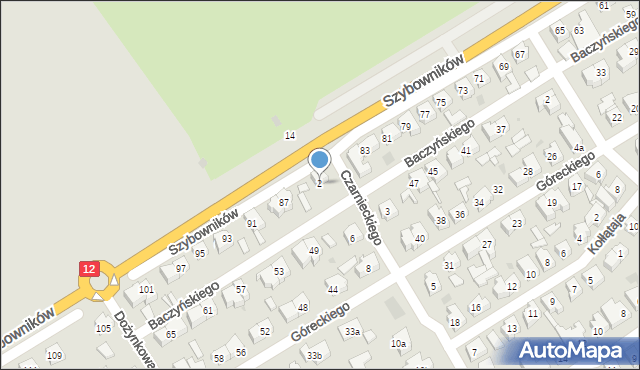 Leszno, Czarnieckiego Stefana, hetm., 2, mapa Leszno