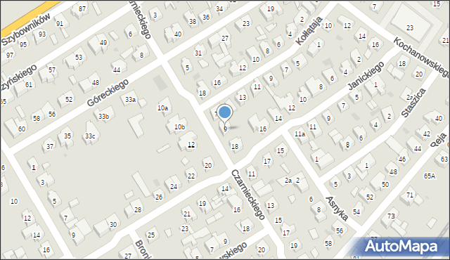 Leszno, Czarnieckiego Stefana, hetm., 9, mapa Leszno