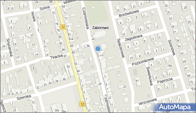 Leszno, Czarnoleska, 1, mapa Leszno