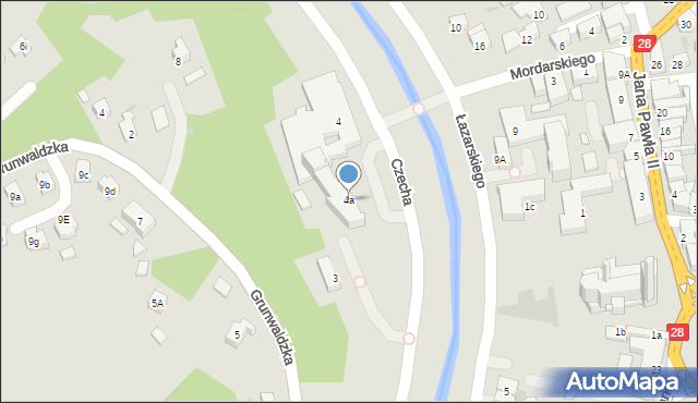 Limanowa, Czecha Bronisława, 4a, mapa Limanowa