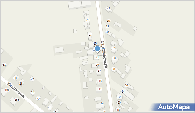 Lipie, Częstochowska, 21, mapa Lipie