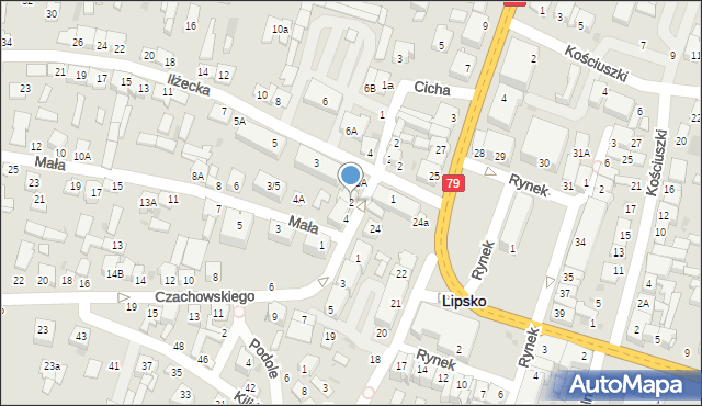 Lipsko, Czachowskiego Dionizego, płk., 2, mapa Lipsko