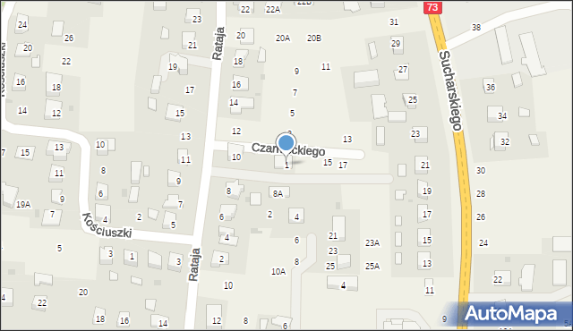 Lisia Góra, Czarnieckiego Stefana, hetm., 1, mapa Lisia Góra