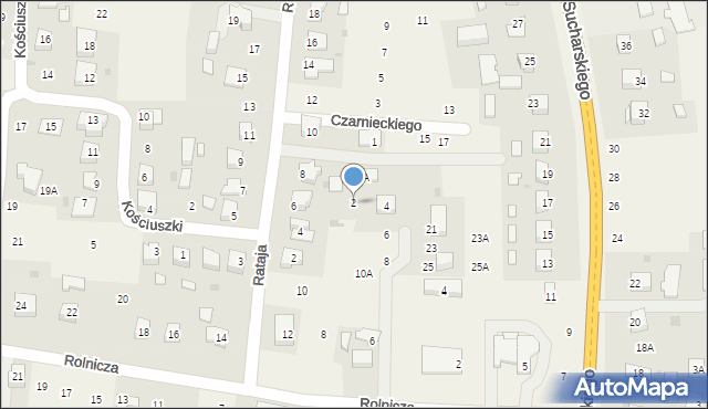 Lisia Góra, Czarnieckiego Stefana, hetm., 2, mapa Lisia Góra