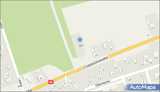 Lisów, Częstochowska, 16A, mapa Lisów