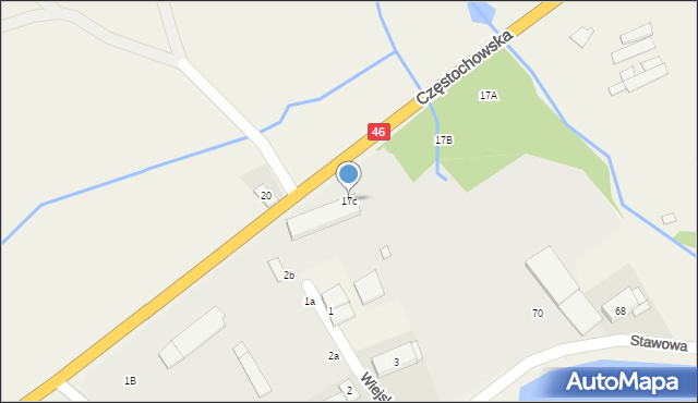 Lisów, Częstochowska, 17c, mapa Lisów