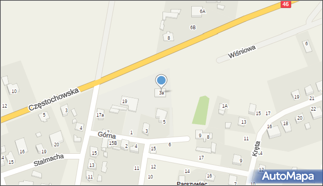 Lisów, Częstochowska, 3a, mapa Lisów