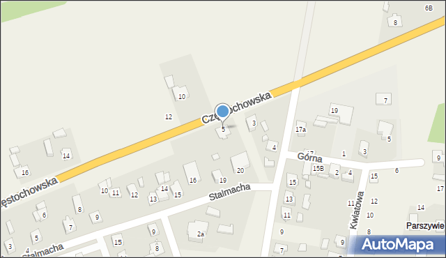 Lisów, Częstochowska, 5, mapa Lisów