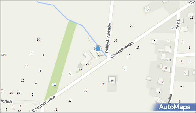 Liszki, Czernichowska, 18, mapa Liszki