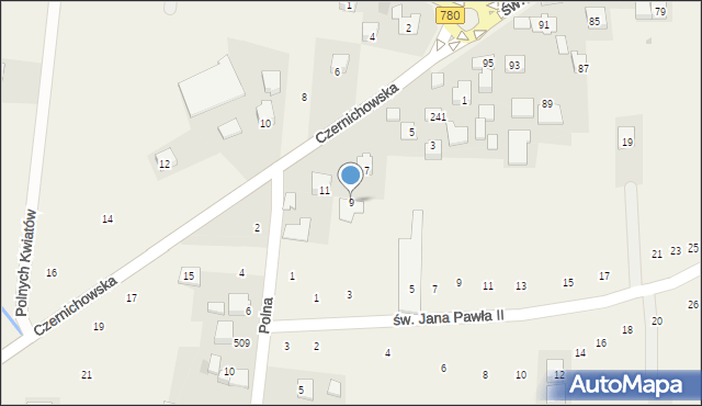 Liszki, Czernichowska, 9, mapa Liszki