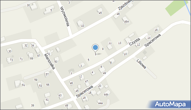 Łodygowice, Czysta, 7, mapa Łodygowice