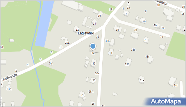 Łódź, Czapli, 34, mapa Łodzi