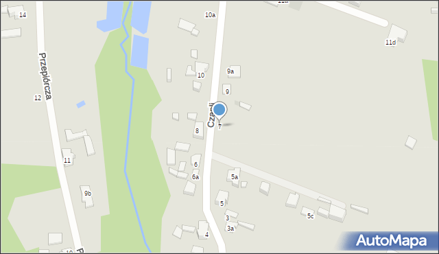 Łódź, Czapli, 7, mapa Łodzi