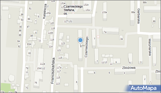 Łódź, Czarnieckiego Stefana, hetm., 8, mapa Łodzi