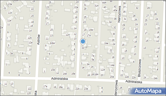 Łódź, Czysta, 11, mapa Łodzi