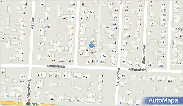 Łódź, Czysta, 1b, mapa Łodzi