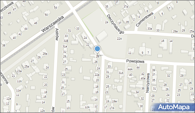 Łódź, Czysta, 28, mapa Łodzi