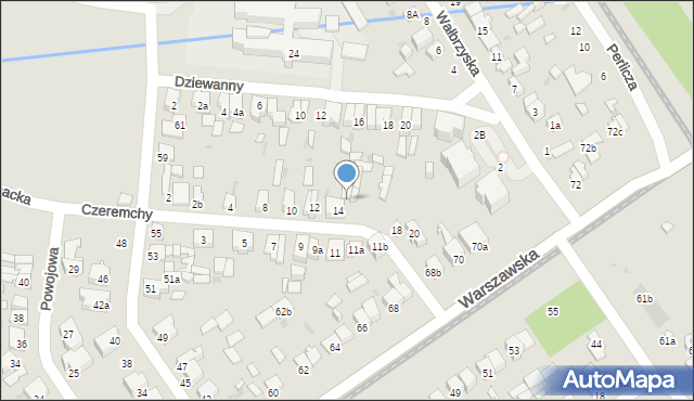 Łódź, Czeremchy, 16, mapa Łodzi