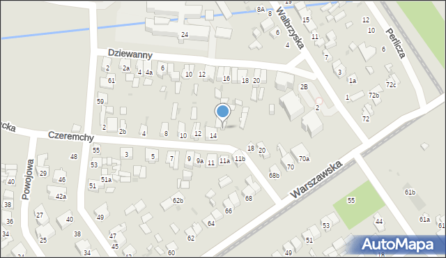 Łódź, Czeremchy, 16a, mapa Łodzi