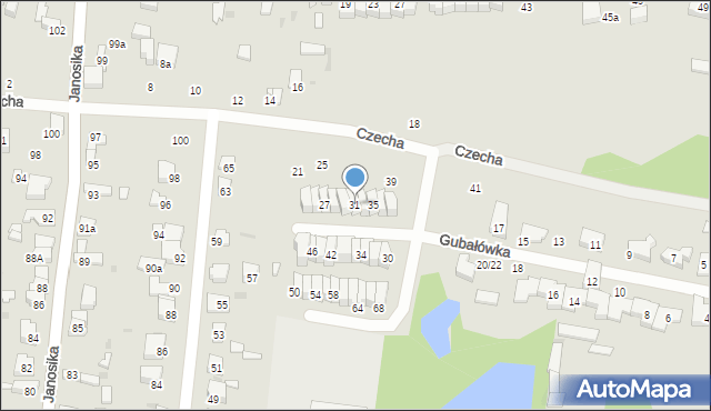 Łódź, Czecha Bronisława, 31, mapa Łodzi