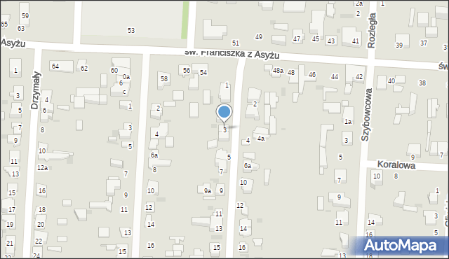 Łódź, Człuchowska, 3, mapa Łodzi