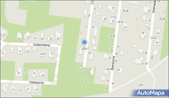 Łódź, Czwartaków, 19/21, mapa Łodzi