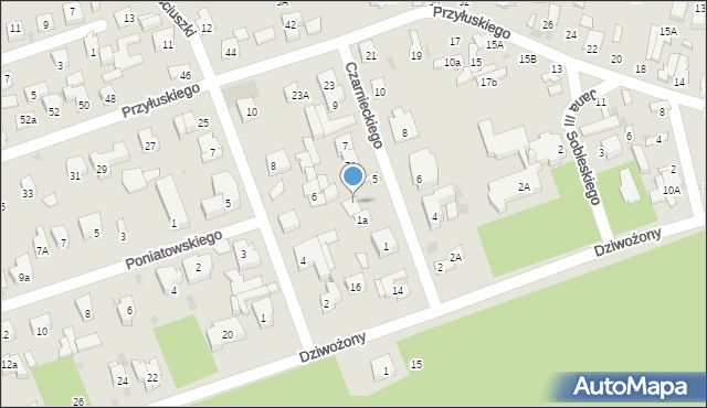 Łomianki, Czarnieckiego Stefana, hetm., 3, mapa Łomianki