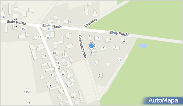 Łomnica, Czeremchowa, 1, mapa Łomnica