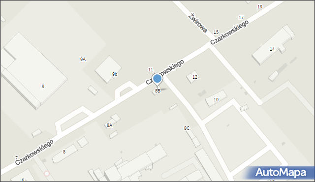 Łosice, Czarkowskiego, 8B, mapa Łosice