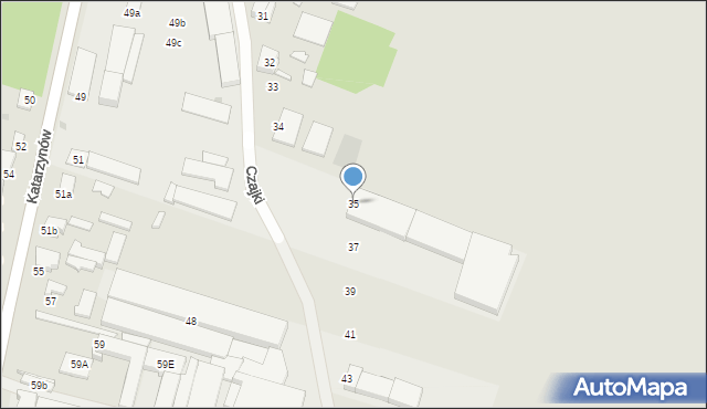 Łowicz, Czajki, 35, mapa Łowicza