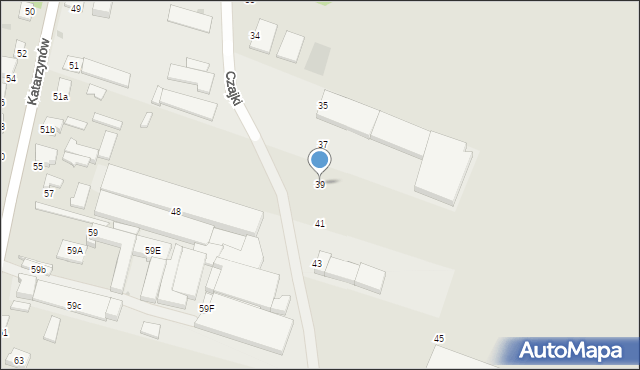 Łowicz, Czajki, 39, mapa Łowicza