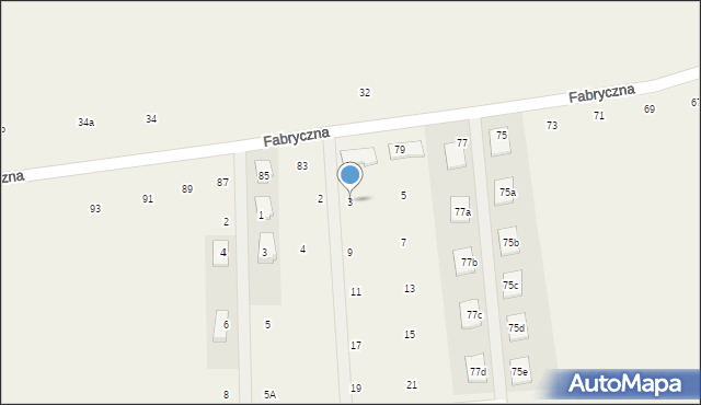 Łoziska, Czterech Wiatrów, 3, mapa Łoziska