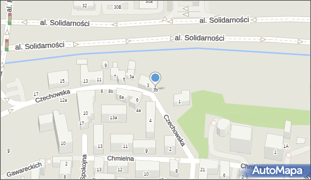 Lublin, Czechowska, 3b, mapa Lublina