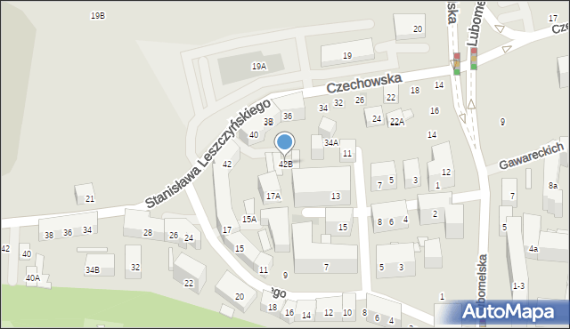 Lublin, Czechowska, 42B, mapa Lublina